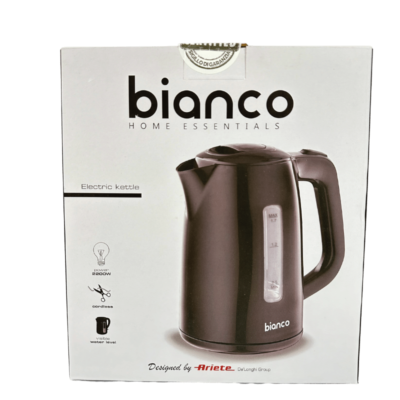 Wasserkocher Schwarz 2200W Bianco von Bianco bei Araxxon  - Hochwertiges griechisches Produkt.   Wasserkocher Schwarz 2200W Bianco από Bianco στο Araxxon  - Αυθεντικό ελληνικό προϊόν.
